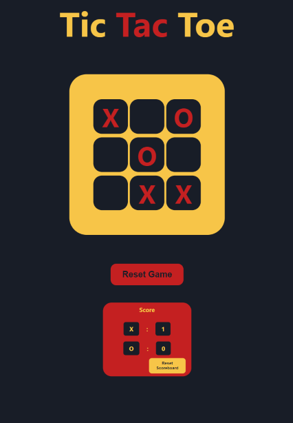 Tic Tac Toe React Game Tablet